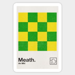 County Meath / Original Retro Style Minimalist Poster Design Sticker